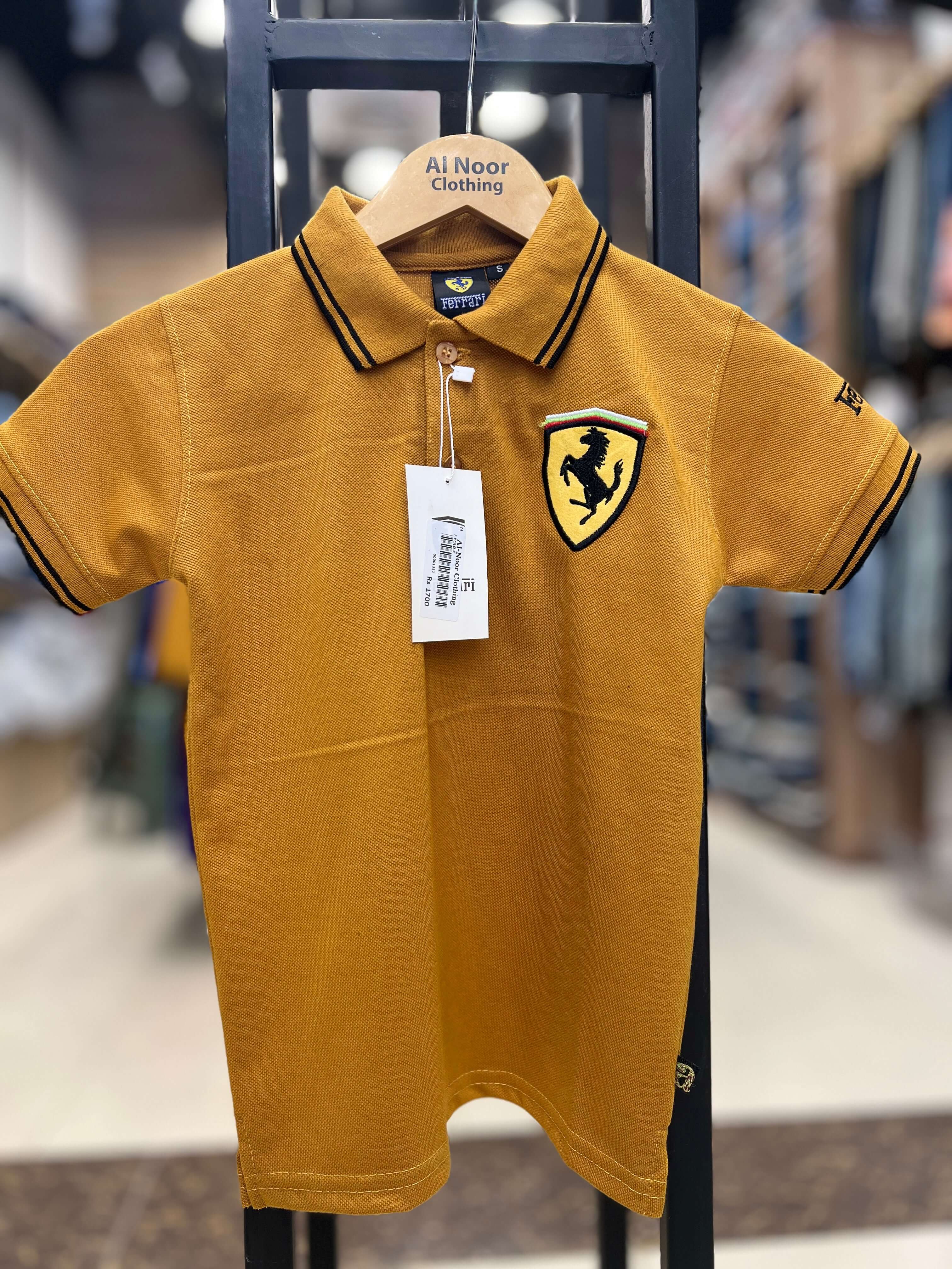 Kids Ferrari Polo T Shirts Al Noor Clothing