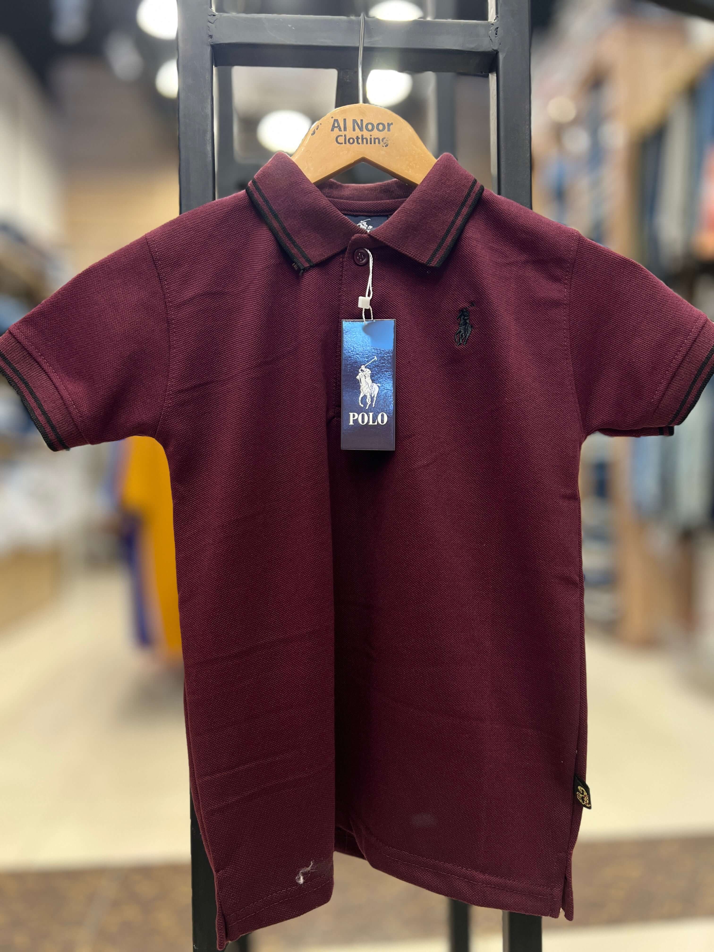 Boys burgundy polo hotsell