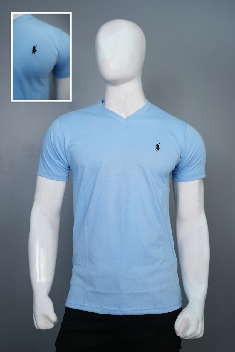 Premium Sky Blue V Neck T shirts