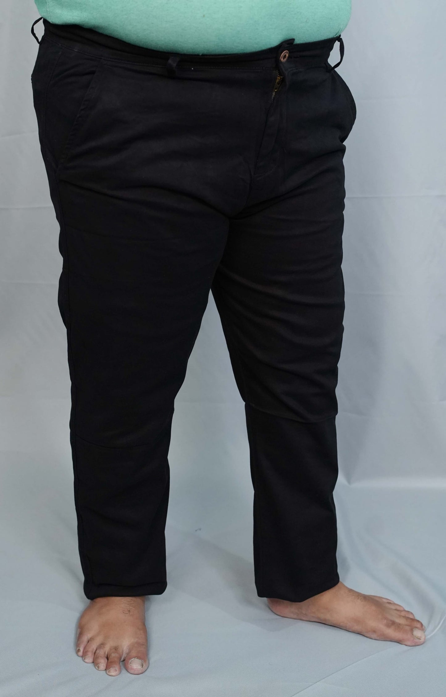  Black Cotton Chinos Pants