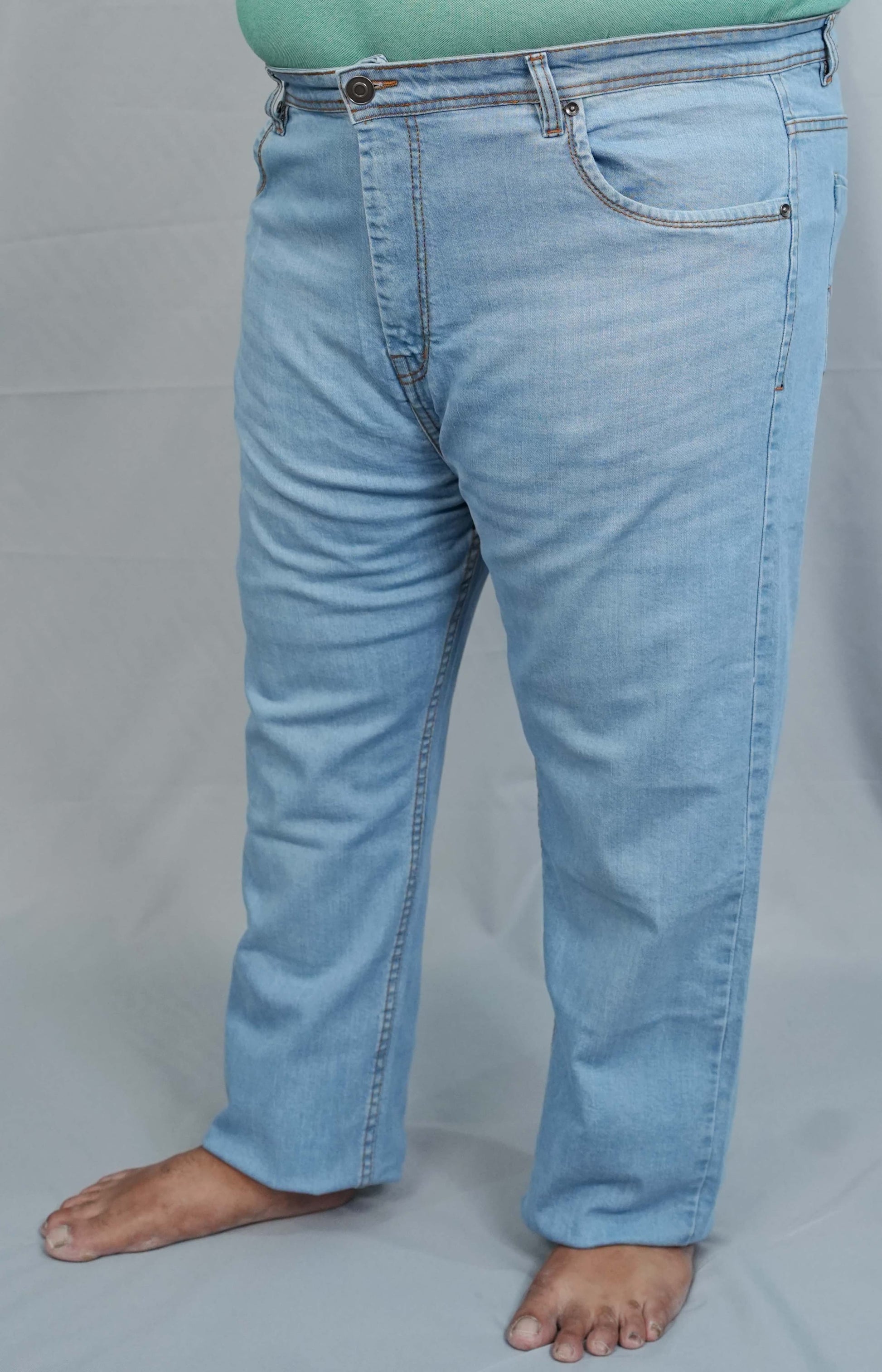 Men's Casual Greenish Blue Denim