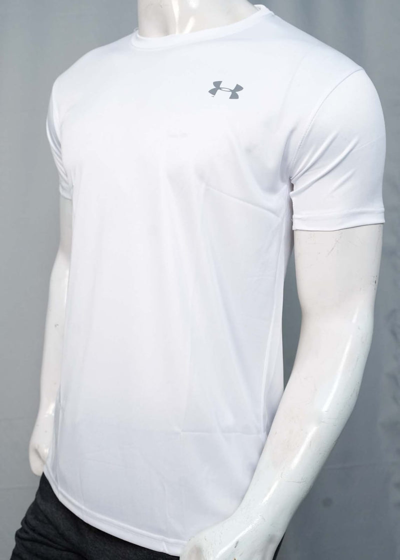 white Dry Fit T shirts-alnoor cloths pk