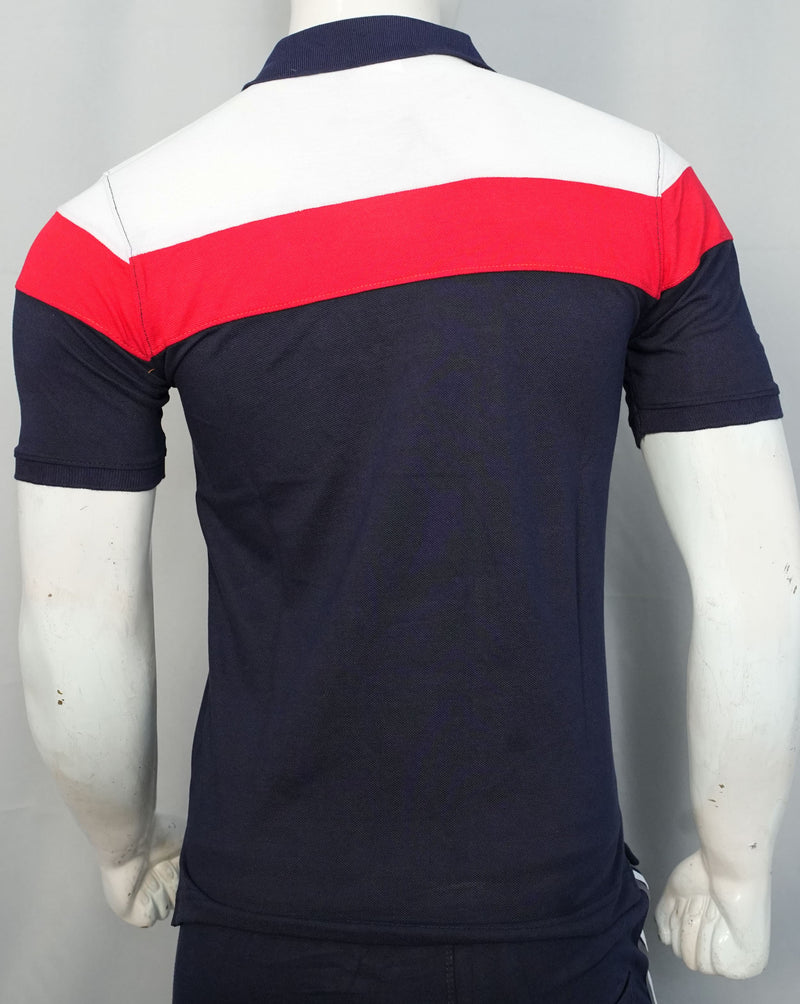 Navy Blue & Red Men's Fashion Stylish Lacoste Polo