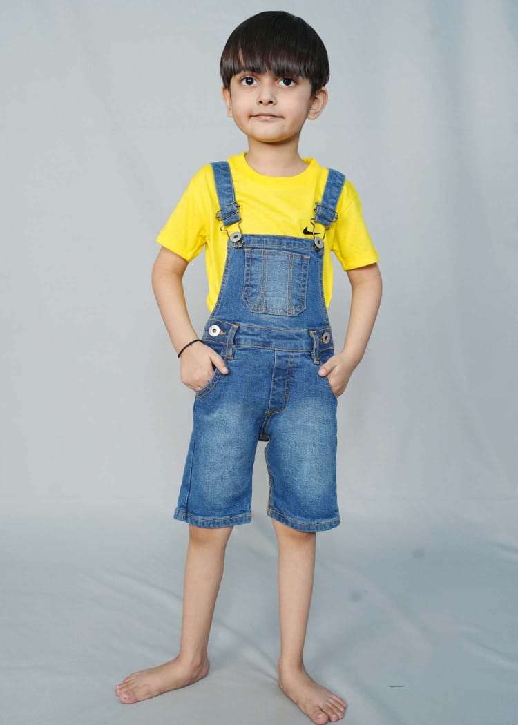 Kids Denim Shorts Rompers