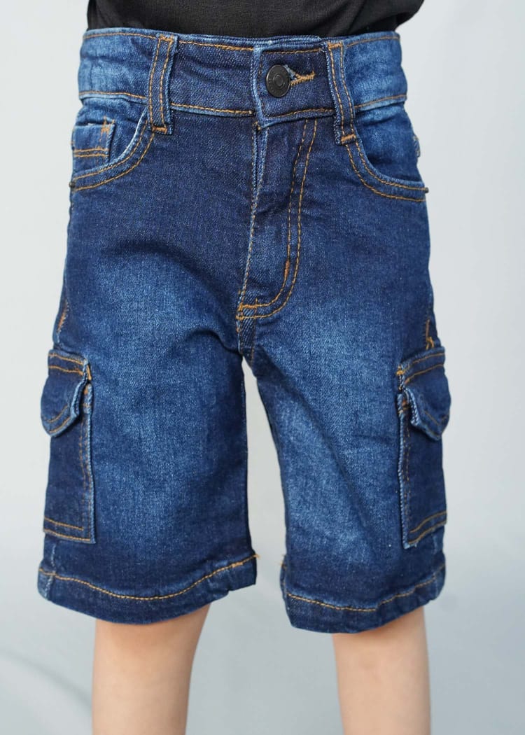 Boys Stylish Dark Blue Denim Short