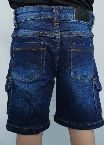 Boys Stylish Dark Blue Denim Short