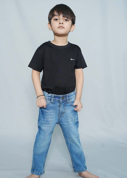 Boys Mid Blue Denim Pant