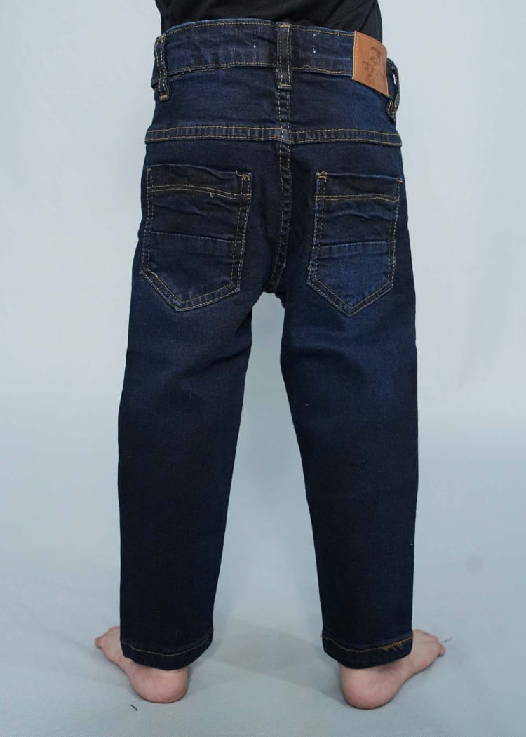 Boys Dark Blue Denim Pant