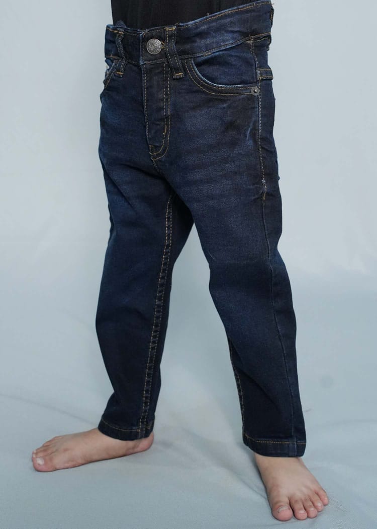 Boys Dark Blue Denim Pant