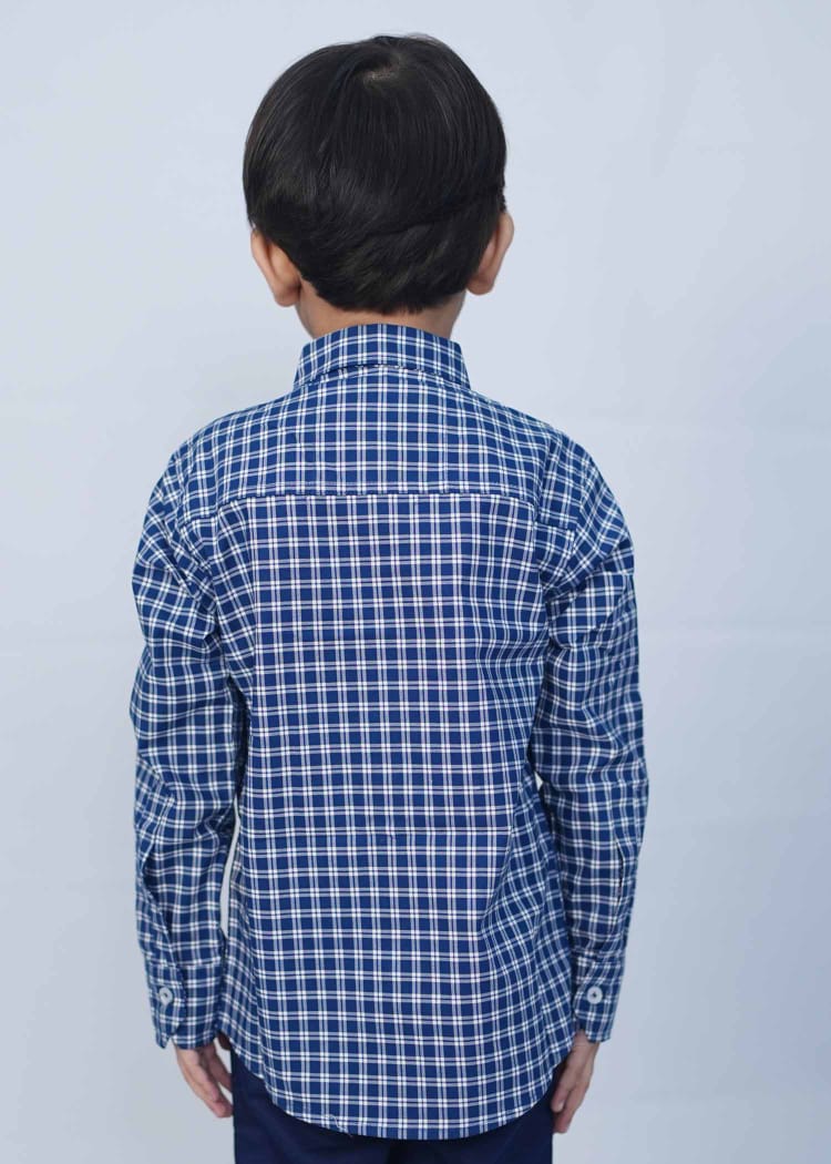 Premium Kids Micro Blue & white Checks