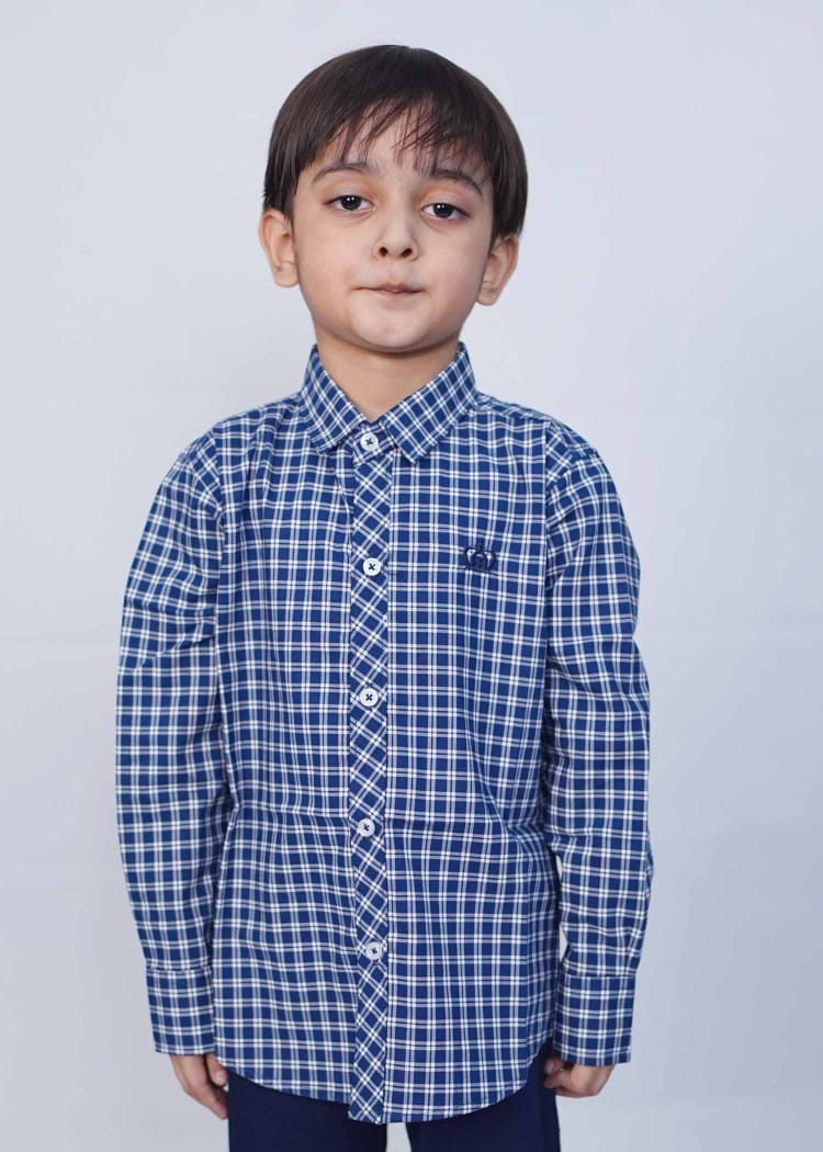 Premium Kids Micro Blue & white Checks