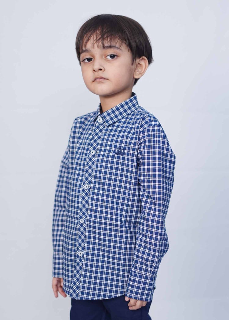 Premium Kids Micro Blue & white Checks