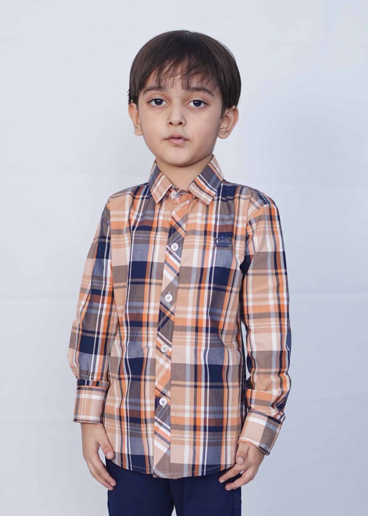 Full Sleeves Kids Multi Check shirts