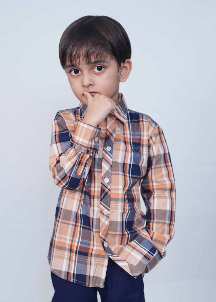 Full Sleeves Kids Multi Check shirts