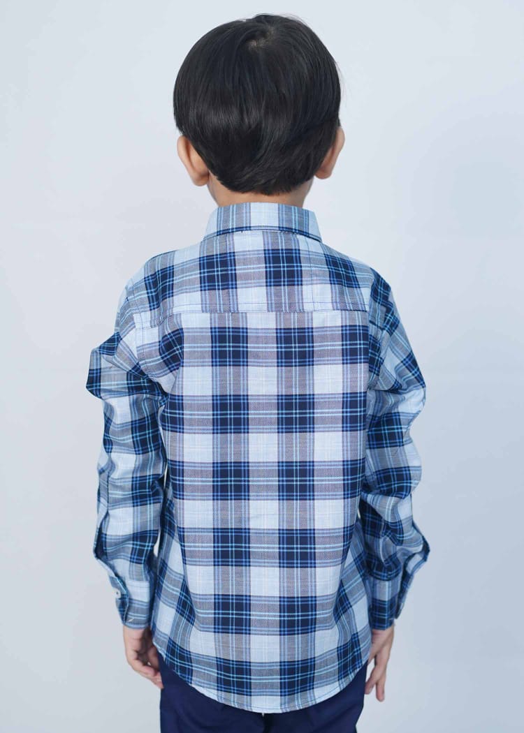 Boys Premium Cotton Check Shirt