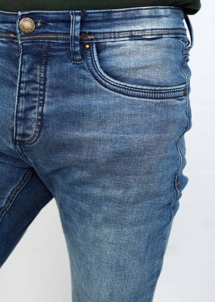 Sub Level Mid Blue Premium Denim Jeans