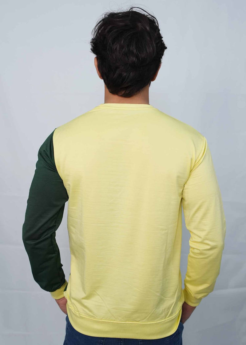 Lemon & Army Green Stretch Sweat Shirts