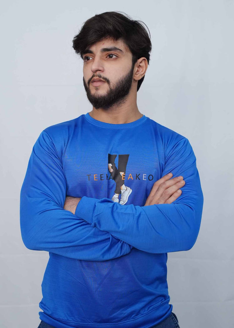 Royal Blue Athletic Fit Sweat Shirt