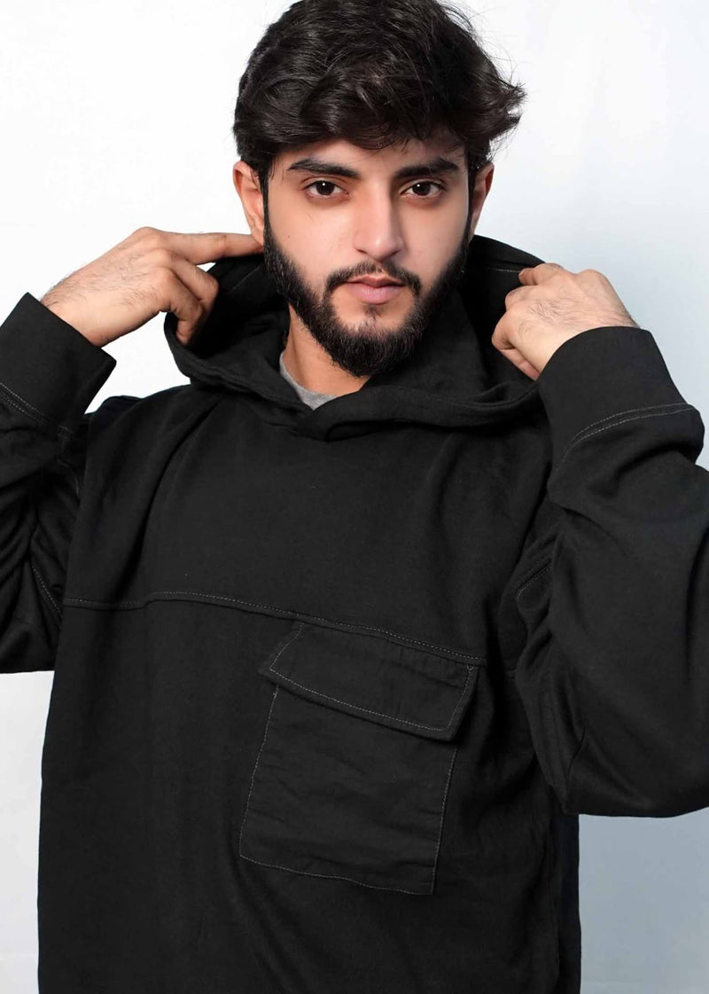 Black Down Shoulder Premium Hood