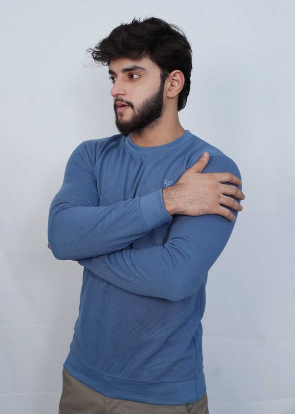 Mid Blue Classy fit Sweat Shirts