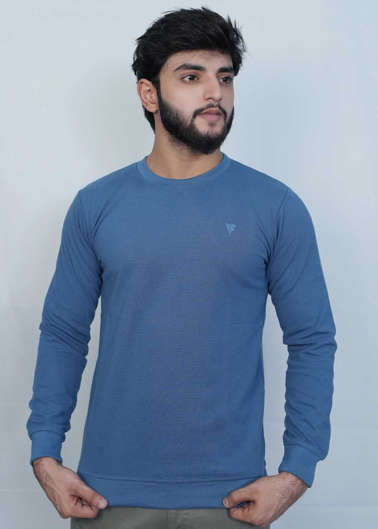 Mid Blue Classy fit Sweat Shirts