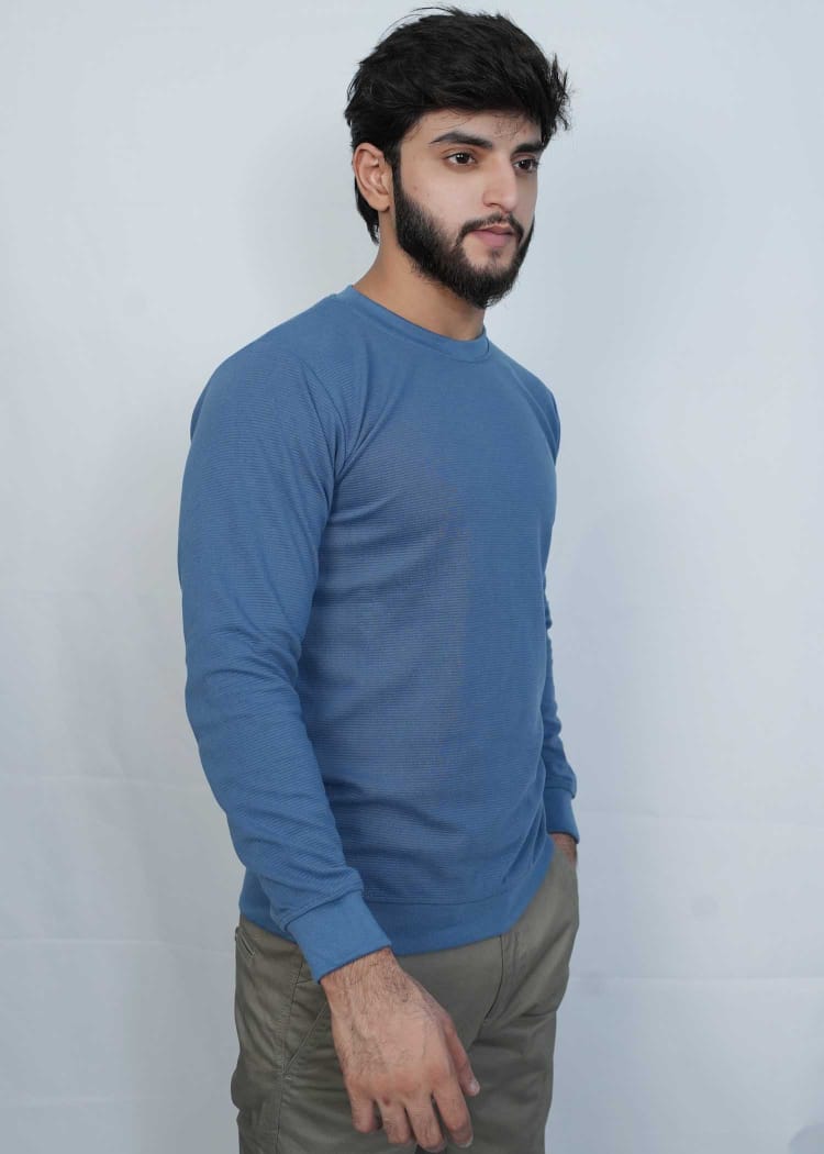 Mid Blue Classy fit Sweat Shirts