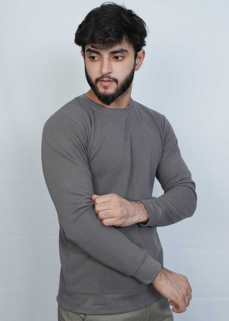 Men's Tailored Fit Grey Sweat Shirts