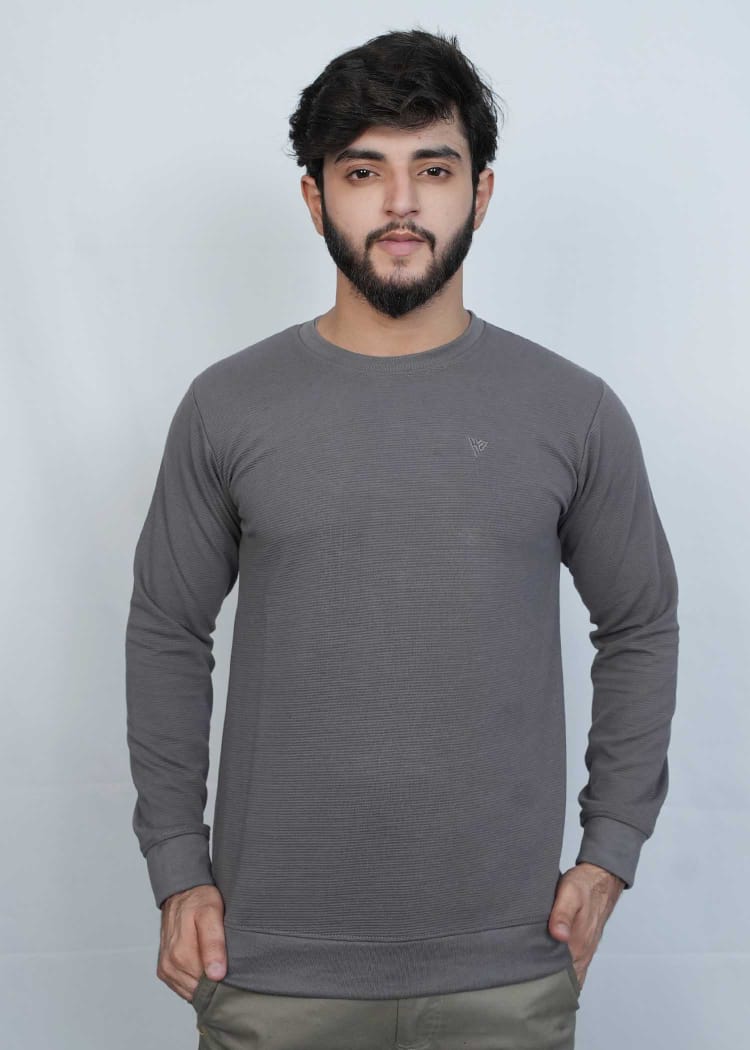 Men's Tailored Fit Grey Sweat Shirts