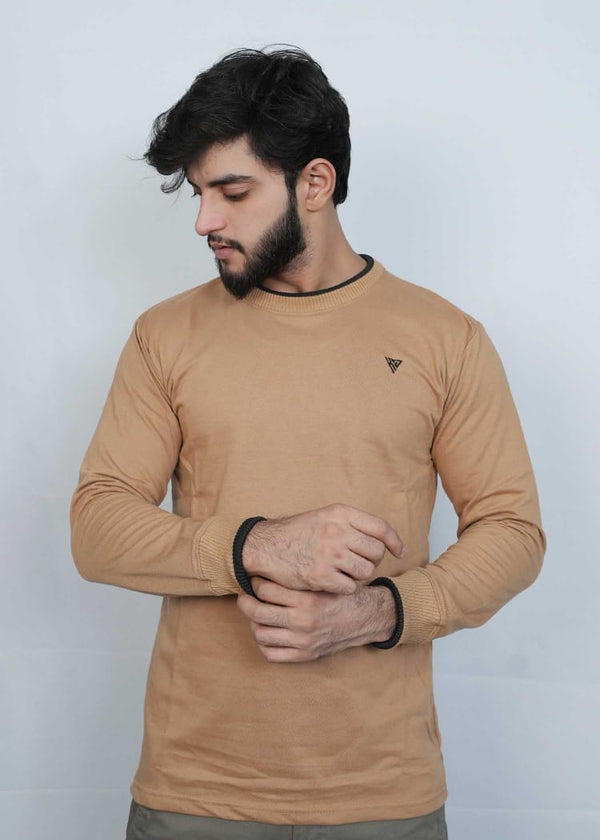 Smart & Classy Men's Premium Sweat Shirt in beige, showcasing style and comfort with a trendy design.