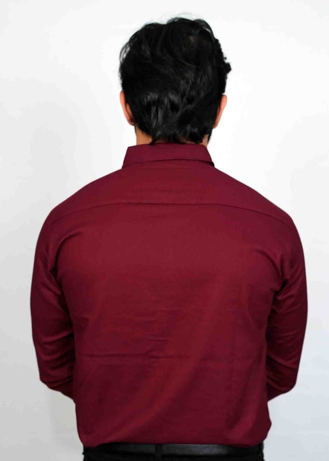 Casual Plan Maroon Button down Shirts