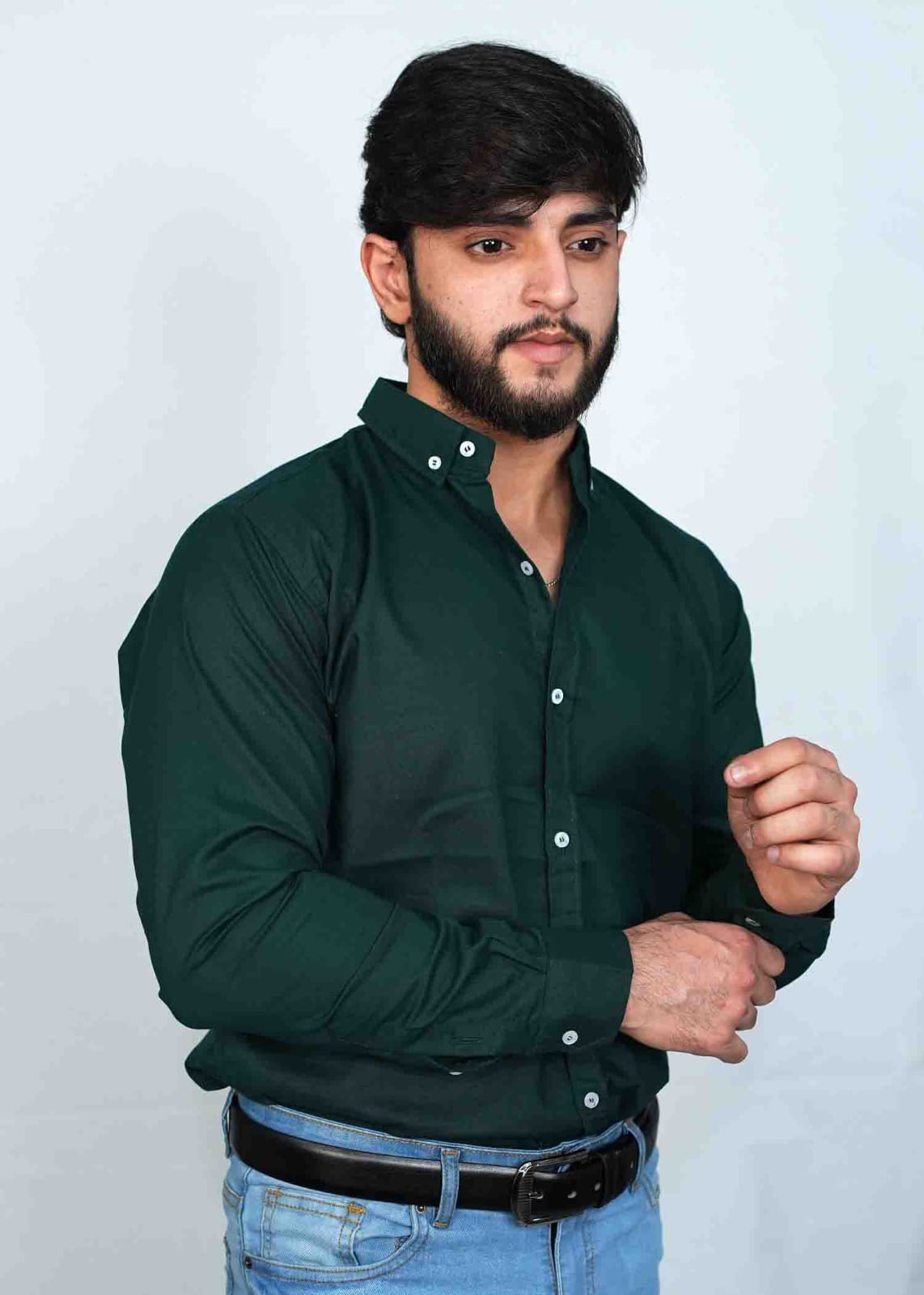 Stylish Army Green Casual Shirt