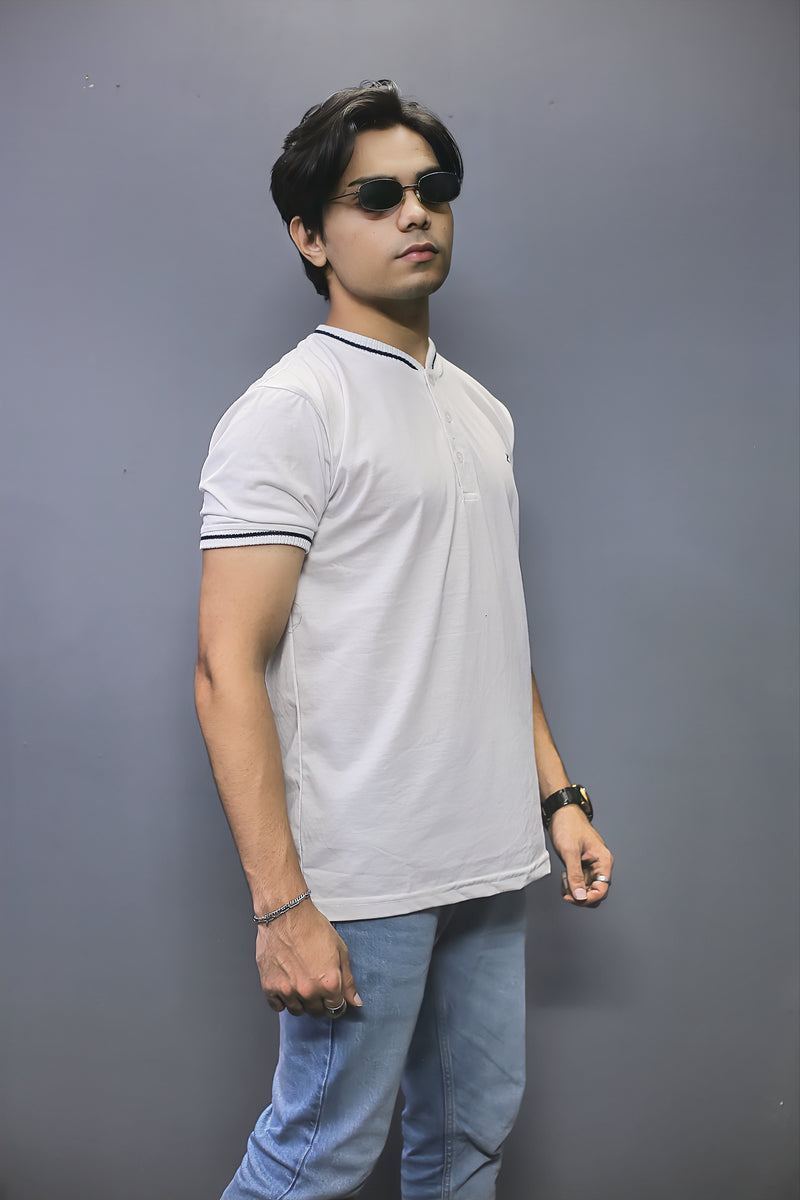  Henley Color Stylish white T shirts