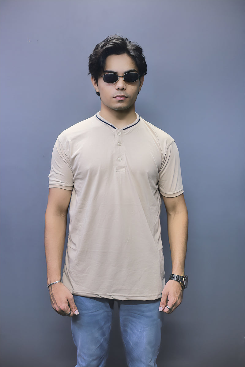 Henley Stylish Beige T shirts