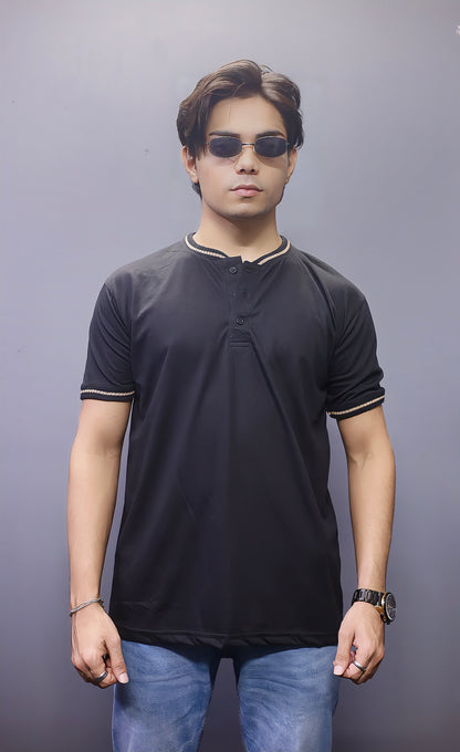  Henley Stylish Black T shirts