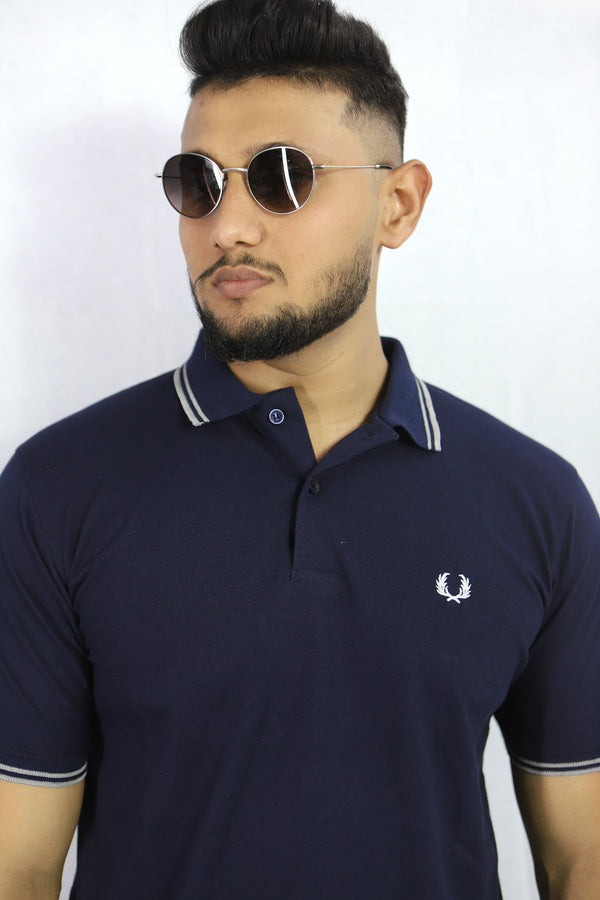 Navy Blue Colour Affordable Men's Polo T-Shirts