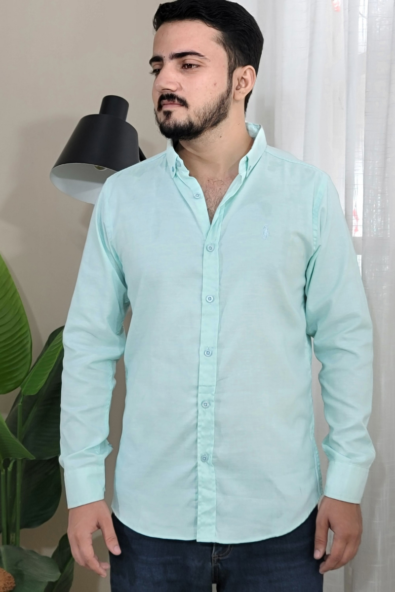 Pista colour Button down Casual Shirts- Al Noor Clothing