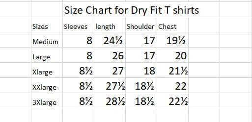 Dry Fit T shirts