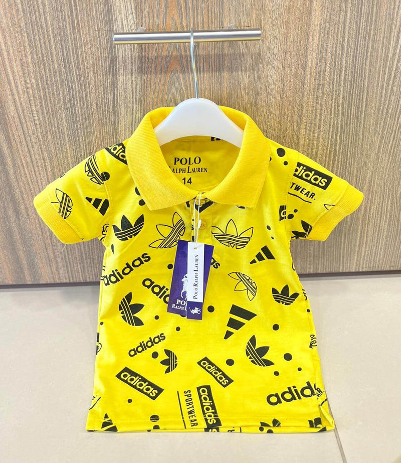 Boys Adidas Printed Polo T shirts