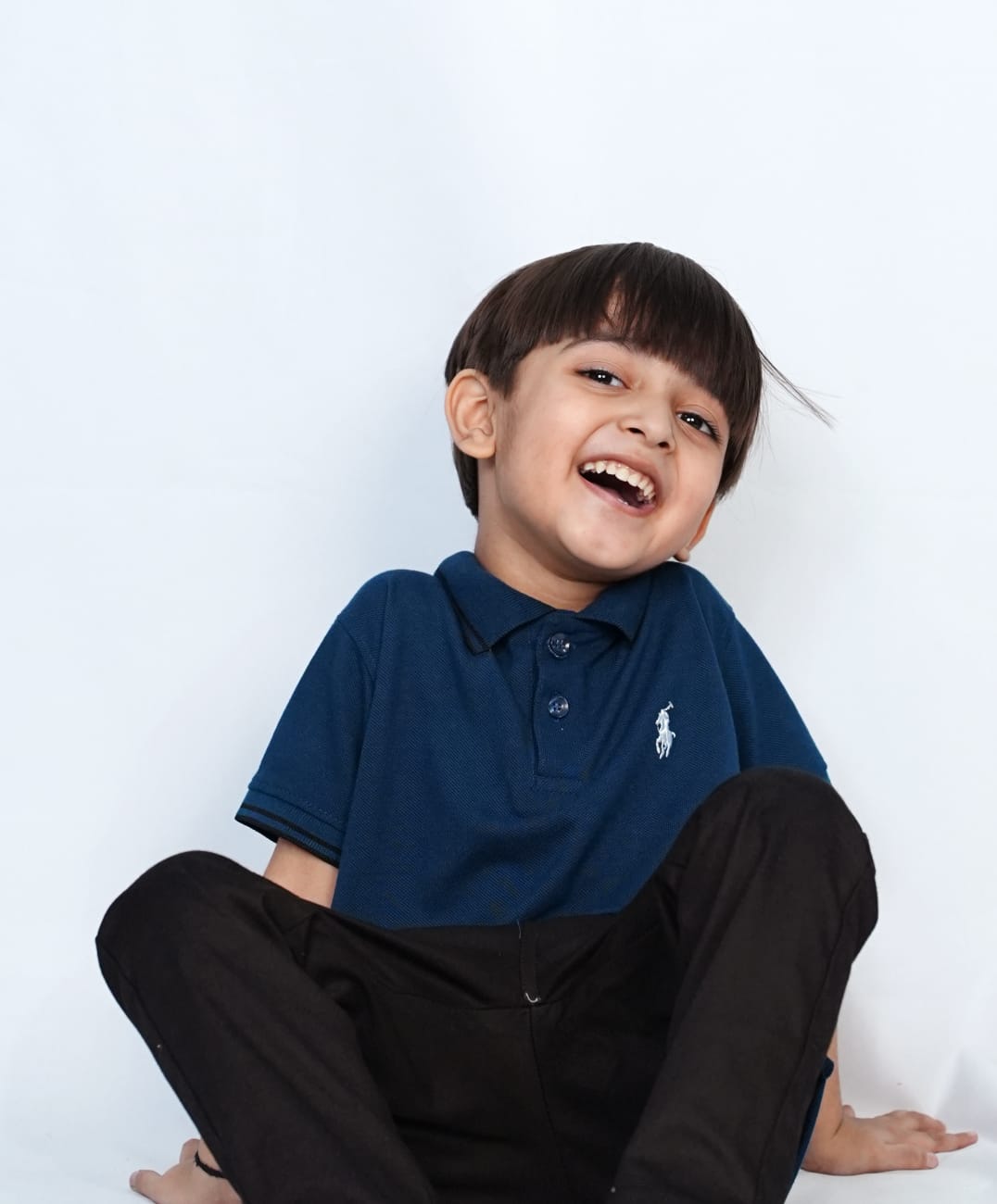 Kids Esthatic Sea Blue Polo T shirts