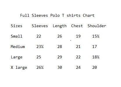 Navy Blue Full Sleeves Polo T shirts