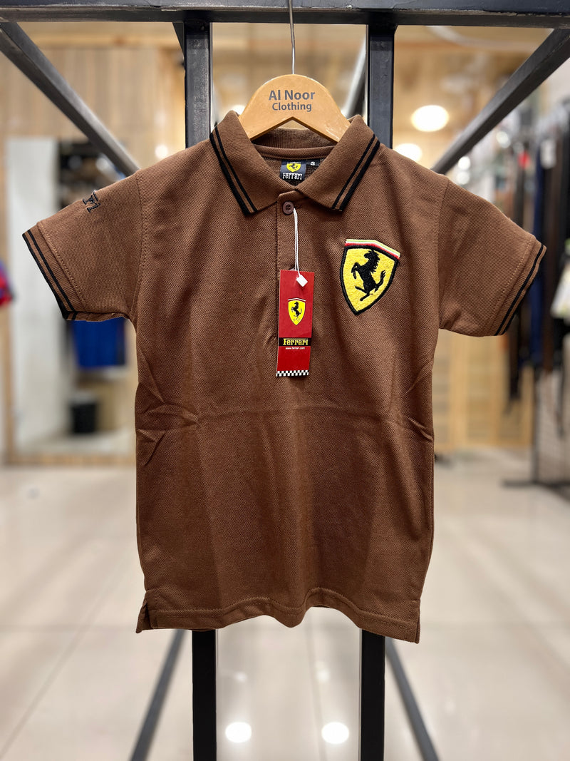 Kids Ferrari Brown Polo