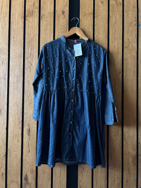 Ladies Western Dark Blue Long tops