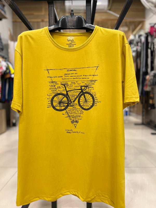 Free Size Mustard Round neck t shirts