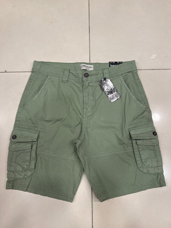 Green Stretchable Chino Shorts