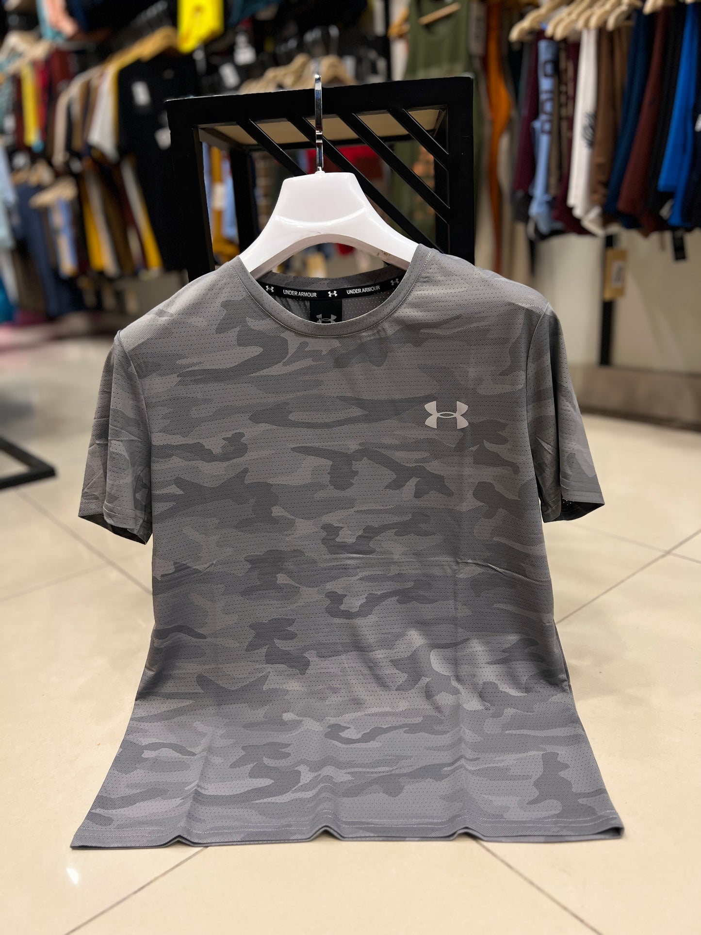  Grey Camouflage Gym/Sports T shirts