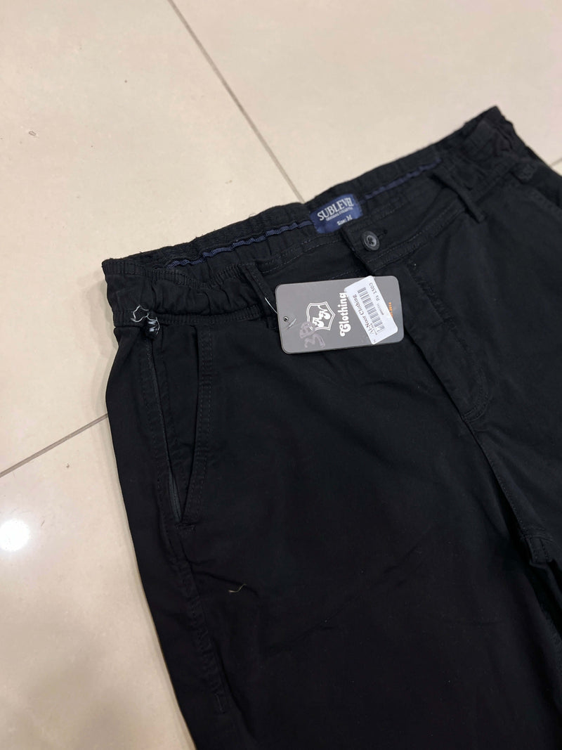 Men Black Chino Shorts