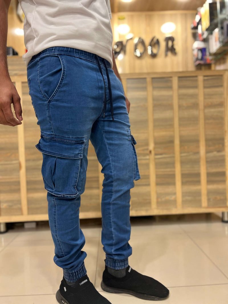 Denim Elegance Jogger Pants in pakistan