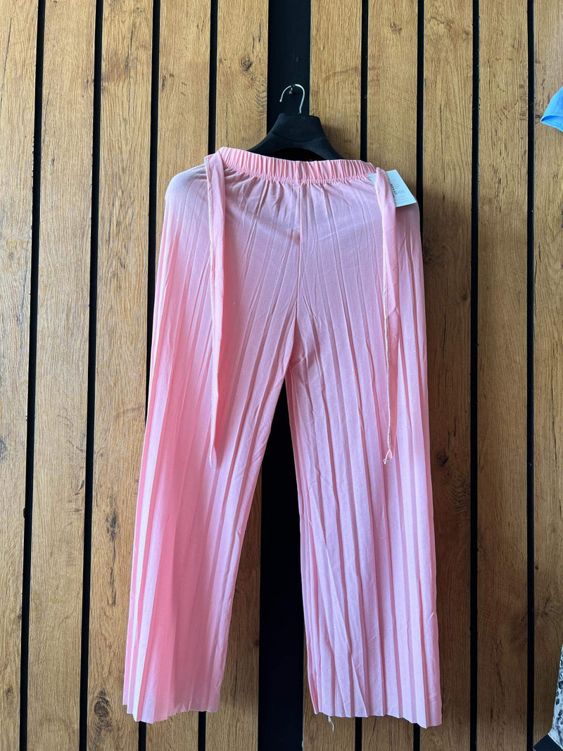 Ladies Cotton Plain Pink Palazzo